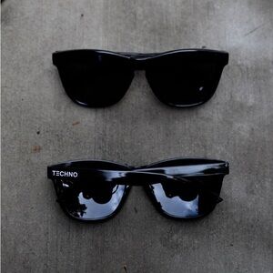 Matte Black Techno Sunglasses